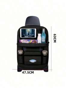 1 Túi đựng đồ gắn ghế ô tô - Khay bàn gấp có chân đế/Hộp đựng khăn giấy/Giá đựng cốc/Giá đựng ô/Túi đựng điện thoại/Bàn để laptop và bàn ăn trên ô tô, chất liệu da PU chống thấm nước và chống mài mòn. - Nhiều màu - Xem 9