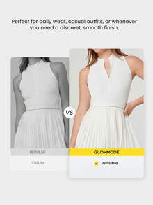 GLOWMODE 1 Pack Silicone Thin Seamless Non-Adhesive Reusable Nipple Covers Pasties Daily Casual Wear - Light Beige - View 2