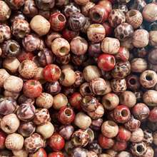 100Pcs Mixed Wooden Bead Pattern Wood Beads Macrame For Diy Crafts Jewelry Making, Suitable For Living Room, Bedroom And Dining Room - Multicolor - View 9