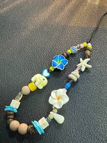 Ins Style Island Sweetheart Phone Lanyard, Camera Strap Beaded Pendant, Random Color Beads - Multicolor - View 4