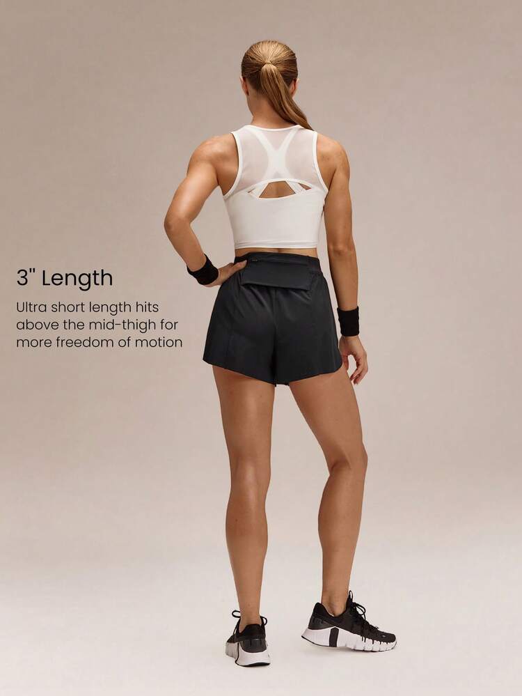 3.0'' VitalSwift Swift Strides Lightweight Quick-Dry Breathable Odor Control Side-Split Hem Mid Waist Adjustable Waist Shorts Running Jogging Training Workout Gym Wear