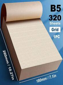 1pc Notebook Containing 320sheets Wood Pulp Draft Paper, Sketch Book, For Students, Exam Takers, Children To Paint And Take Notes - Multicolor - View 6
