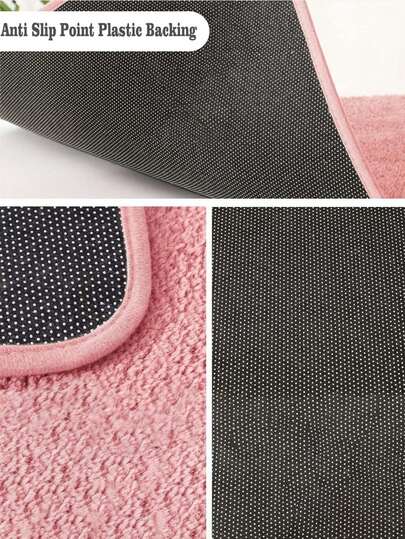 3 Piecesbathroom Set: Soft Absorbent Carpet, Floor Mat And Toilet Seat Cushion Cover - Comfortable Polyester Fiber Blend Material, Combining Comfort And Fashion