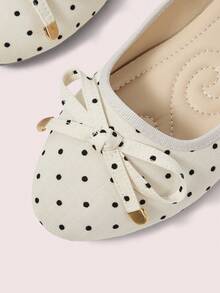 CUCCOO DOLLMOD Small Bow Cute Women's Flat Shoes - White - View 5