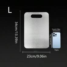 Thớt thép không gỉ hai mặt, chống gỉ, bền bỉ, rất thích hợp để thái thịt, trái cây và rau củ - Thảm cắt nhà bếp cao cấp với khả năng vệ sinh tốt hơn. - Bạc - Xem 8