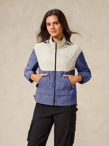 OutZeal Women Outdoor Jacket Hiking Camping Water-Resistant Lightweight Hood Windbreaker Outdoor Tops Spring Fall - Multicolor - View 10