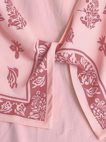 Everyssa Women's 2 In 1 Ribbon Camisole Beach Vacation T-Shirt - Pink - View 3