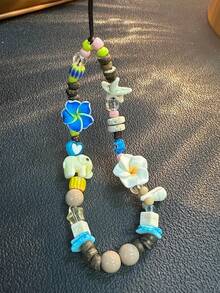 Ins Style Island Sweetheart Phone Lanyard, Camera Strap Beaded Pendant, Random Color Beads - Multicolor - View 5