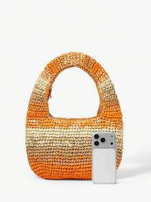 Viva Strut Bolso de hombro casual y versátil de estilo bohemio para mujer - Naranja - Ver 4