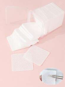 200 miếng bông tẩy trang màu trắng, khăn lau keo nối mi, miếng bông tẩy keo, miếng bông tẩy sơn móng tay, dụng cụ nối mi, dùng cho mi giả. - trắng - Xem 7