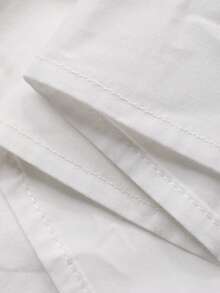 DAZY Vestido de mujer con cuello redondo, sin mangas, diseño de abertura en la cintura y ajuste en la cintura, estilo vacacional - Blanco - Ver 7