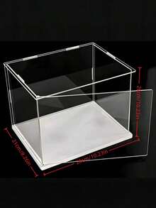 1pc Collectible Display Box, Assembled Transparent Acrylic Box, Alternative To Glass Boxes For Displaying Figures, Suitable For Home Storage And Organization Of Toys, With An Openable Door. - White - View 12