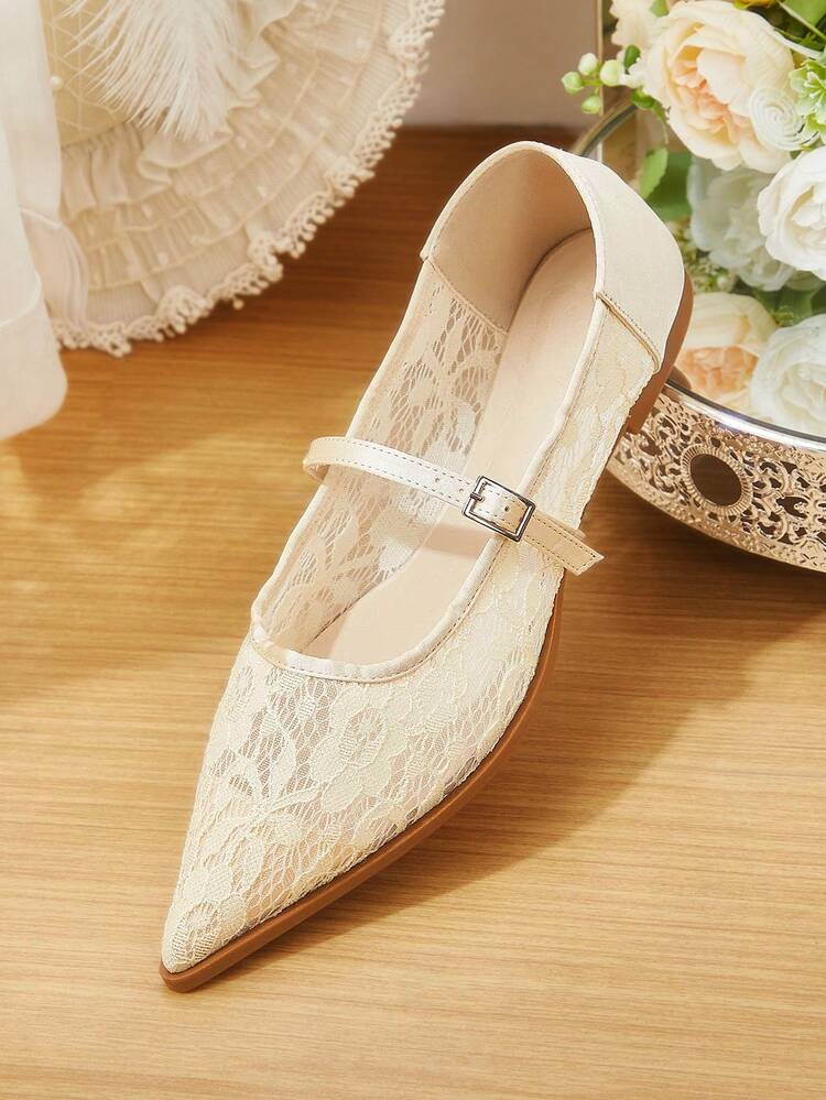 CUCCOO HITCHD Women's Summer Versatile Outdoor Breathable Mesh Pointed Toe Flat Sandals Summer Shoes Wedding Shoes Bride Shoes