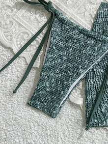 Swim SXY 2026春夏新款彩色镂空网纱露背系带半身裙女装三件套可爱套装 - 彩色 - 查看 8