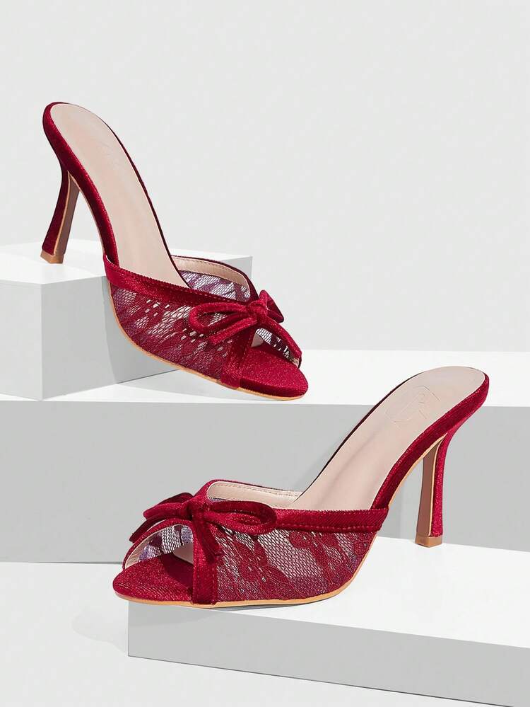 CUCCOO SZL Women's Butterfly Decor Peep-Toe Design Elegant High Heel Sandals Prom Heels