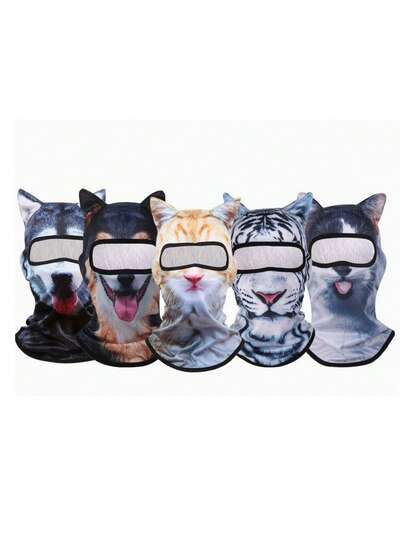 1pc Cat Ski Balaclava Face Mask With Ears.