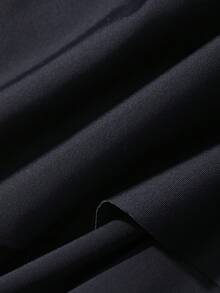 Livesso Đầm ngắn đi biển cổ tròn viền bèo dành cho nữ, áo tắm thường ngày hở lưng. - màu đen - Xem 7