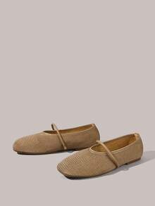 Styleloop 女士鞋履 假日风编织鞋 面条带女士平底鞋 假日风穿搭 波西米亚风穿搭 美式复古风 波西米亚风 西部风 音乐节穿搭 派对穿搭 平底女鞋 - 棕色 - 查看 6