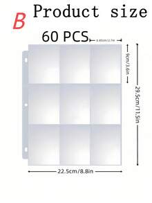 Pelindung Kartu, Halaman Kartu Koleksi, Halaman Kartu Satu Sisi 9 Kantong, Halaman Dalam untuk Binder Kartu Koleksi, 11 Lubang, Cocok untuk Binder 3 Ring, Cocok untuk Menyimpan Kartu Olahraga, Kupon, Kartu Nama, dll., Penting untuk Musim Kembali ke Sekolah. - Clear - View 5