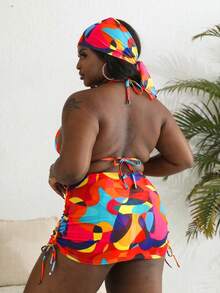 Swim Mod 2026 New Sexy & Sweet Printed 4-Piece Bikini Set, Perfect For Beach Vacation - Multicolor - View 2