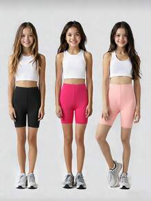 Bộ 3 chiếc quần legging đen co giãn đa năng cho bé gái, phù hợp mặc hàng ngày. - Nhiều màu - Xem 7
