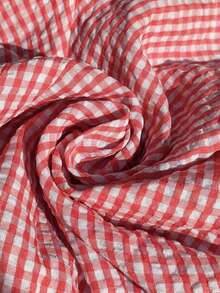 Comfortcana Red & White Plaid Camisole & Shorts Set, Plus Size - Red and White - View 9