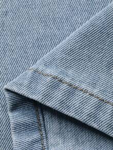 DAZY Women's High Waist Pocket Wide Leg Loose Casual Versatile Denim Jeans - Blue - View 8