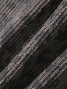 Dazy Kids 男童豹纹圆领短袖休闲T恤，时尚日常穿着 - 灰色 - 查看 3