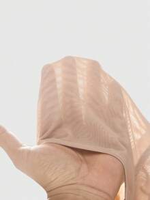 ROMWE Goth Áo tank top lưới in họa tiết da rắn phong cách retro Y2K Trung Quốc mới - Màu be - Xem 5