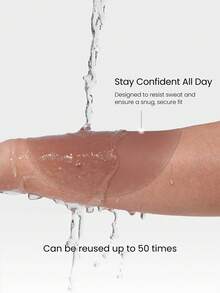 GLOWMODE 1包硅胶超薄无缝无粘性可重复使用乳贴，日常休闲穿着 - Cinnamon - 查看 5