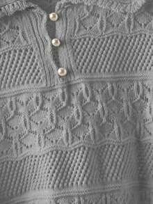 GlowEve New Arrival European And American Fashion Mixed Color Knit Sweater Top - Light Grey - View 6