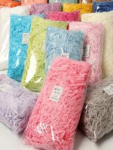 1 Kemasan 50/100g Serutan Kertas Rafia Warna Campuran, Pengisi Kotak Hadiah untuk Kembali ke Sekolah - MultiWarna - View 2
