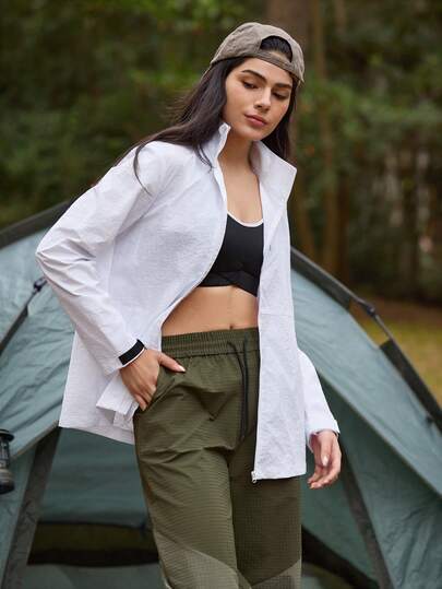 In My Nature Women's Long Sleeve Zipper Front Casual Jacket