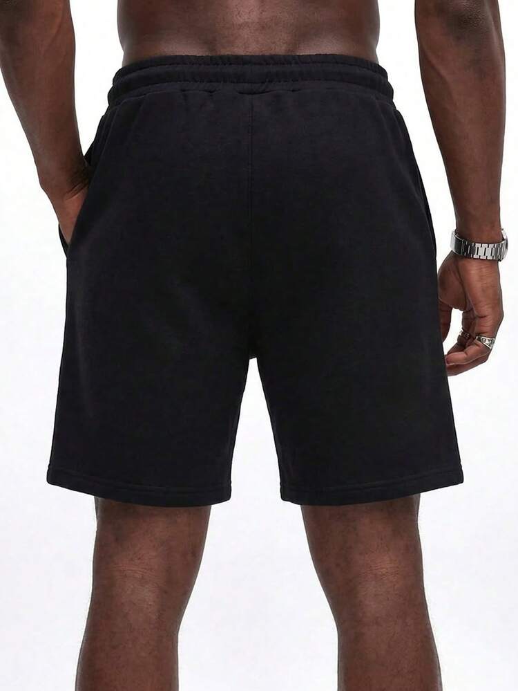 Embroidered Logo Drawstring Shorts With Pockets