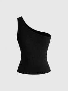 ROMWE Street Life Sexy Backless Camisole Top With Number 8 Cracked Print, Streetwear Style - Black - View 2