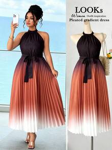SHEIN Clasi CURVE Elegant Summer Vacation Dress For Plus-Size Ladies - Black - View 3