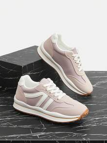 Vate Women's Casual Pink Design Shoes, Lightweight Soft-Soled Casual Running Shoes - Pink - View 6