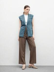 CUCCOO BIZCHIC Giày cao gót mũi vuông màu mơ thanh lịch đi làm, giày cao gót hở lưng cho nữ - Màu be - Xem 2