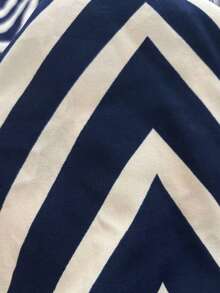 Balvessa Women's Geometric Print Short Sleeve Casual Mid-Length Dress - Blue - View 5