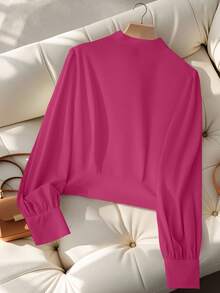 GlowEve Camisas elegantes y de oficina para otoño para damas - Rosa Fucsia - Ver 2