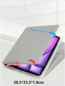 IPad Protective Case, 360 Degree Rotatable Protective Case With Transparent Back Cover, Automatic Wake-Up/Sleep Gray Color - Grey - View 7