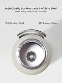 GLOWMODE 1L 即饮式双层不锈钢环形手柄磁性手机支架防滑底座水瓶日常休闲办公室活动 - 杏色 - 查看 5