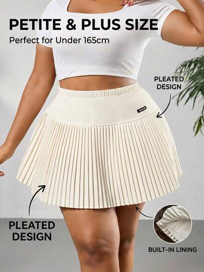 SHEIN PETITE CURVE New Plus Size Women's Petite GirlsCasual Pleated A-Line Pleated Skirt , Suitable For Student Commuting,High-Waisted Makes You Look Slimmer And Your Legs Longer, Suitable For Petite Women.High-Waisted Makes You Look Slimmer And Your Legs Longer, Suitable For Petite Women.Suitable For All Seasons And Occasion,Suitable For Petite Girls& Women, Summer A-Line Pleated Skirt Skirt Summer Outfits Summer Holiday Outfits Long Summer Skirt For Women Spring Outfit , A-Line Pleated Skirt Skirt,Office Skirt,Elegant Skirt,Casual Skirt High-Waisted Slimming Wide-Leg Pants For Summer,Elegant Women's Ceremony Skirt,Elegant Skirt For Party,Elegant Skirt For Ladies,Vacation Outfits Women,Holiday Outfits For Women,Summer Holiday Outfits,Summer Vacation Outfits,Casual Pants For Women ,Sexy Skirt For Women,Carnival Carnival Costume Carnival Women Look 2026