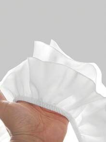 ROMWE Avant 女士度假风多层荷叶边花卉吊带露背吊带衫 - 白色 - 查看 8