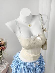 Sweetra Conjunto de 2 piezas de talla grande con camiseta de tirantes a cuadros y minifalda informal - Multicolor - Ver 6
