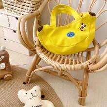 Joivida 1Pc/2Pcs New Cute Cartoon Embroidered Canvas Bag, Portable Handbag For Office & Daily Use - Yellow - View 7
