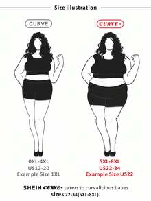 SHEIN CURVE+ 大码女式V领单排扣做旧复古休闲背心 - 黑色 - 查看 8