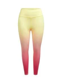 Cheerettes Women's Ombre High Waist Casual Fitness Leggings - Pale Yellow - View 1