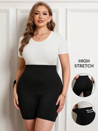 Comfylo Plus Size Women Casual Black High Elasticity Tummy Control Short Tight Pants, Lifting Butt Shaping Curve Leggings, Autumn/Winter Plus Size High Waist Shorts Stretchy Mid Thigh Shorts Plus Size Biker Short Stretchy Biker Shorts Women's Yoga Shorts Plus Size Shorts High Waist Stretchy ShortsAirport Clothing, Loungewear Black Shorts Women'S Joggers Music Festival Attire, Casual Vacation Attire Music Festival Attire, Country Music Festival Attire, Casual Vacation Attire Functional Pockets Summer Outfits For Women Beach Outfit For Women Summer Holiday Outfits Holiday Outfits Vacation Outfits Women Maternity Biker Short