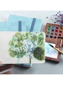 Watercolor Diary Painting Handbook Sketchbook 100% Cotton Cold Press. - Multicolor - View 2
